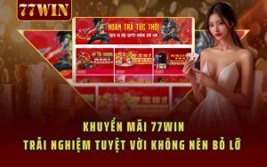 Khuyến Mãi 77WIN - Trải Nghiệm Tuyệt Vời Không Nên Bỏ Lỡ